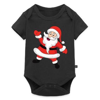 Noël Noël Père Noël Père Noël - Body à manches courtes Premium Bébé - noir - Devant