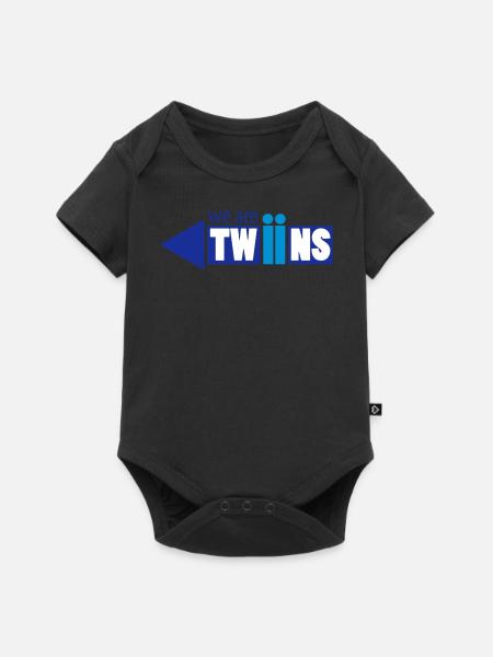 twin zwilling rechts - Baby Premium Kurzarmbody - Schwarz