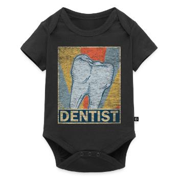 Retro vintage dentist - Baby Premium short-sleeve bodysuit - black - Front