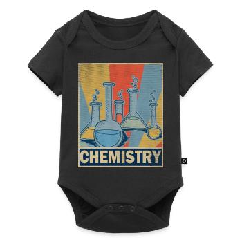 Professeur de chimie rétro vintage cadeau science - Body à manches courtes Premium Bébé - noir - Devant