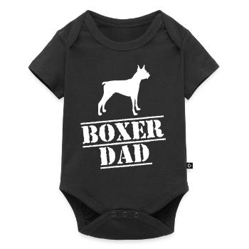Boxer dad design white - Baby Premium short-sleeve bodysuit - black - Front