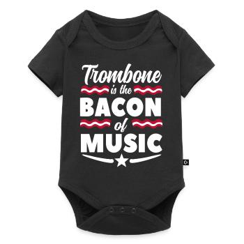 Trombone - Baby Premium Kurzarmbody - Schwarz - Vorne