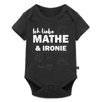 Ich liebe Mathe & Ironie - Baby Premium Kurzarmbody - Schwarz - Vorne