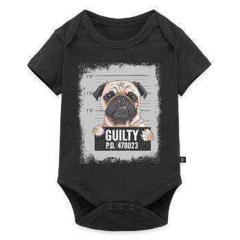 Pug dog funny gift funny animals - Baby Premium short-sleeve bodysuit - black - Front