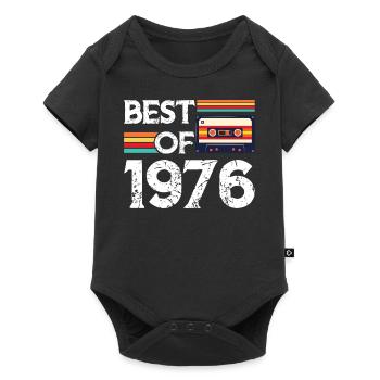 Best Of 1976 - Baby Premium Kurzarmbody - Schwarz - Vorne