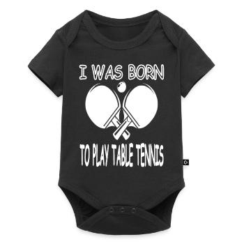 Table tennis table tennis racket gift athlete - Baby Premium short-sleeve bodysuit - black - Front