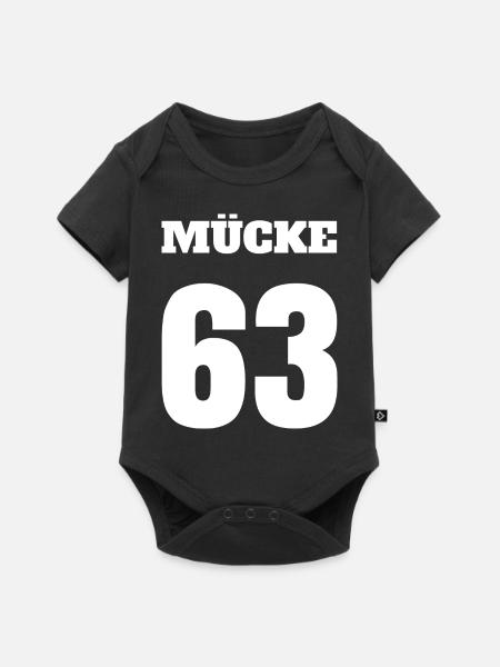 Mücke 63 Buddy Film Star Geschenk - Baby Premium Kurzarmbody - Schwarz