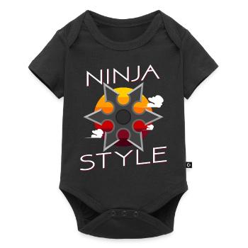 Ninja Style - Baby Premium Kurzarmbody - Schwarz - Vorne