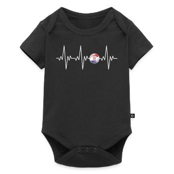 Croatie cadeau de football croate - Body à manches courtes Premium Bébé - noir - Devant