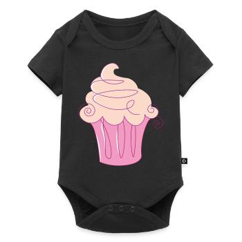 Cupcake - Baby Premium Kurzarmbody - Schwarz - Vorne