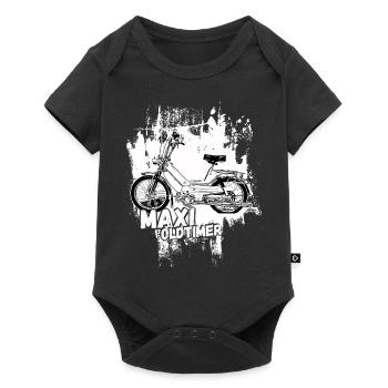 Maxi / conducteur d'hirondelle / Ostalgie / cyclomoteur oldtimer - Body à manches courtes Premium Bébé - noir - Devant