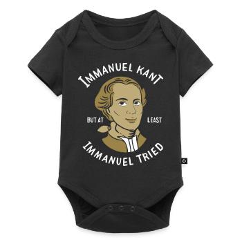 PHILOSOPHY / IMMANUEL KANT: Immanuel Tried - Baby Premium short-sleeve bodysuit - black - Front