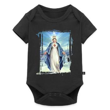 Holly Mary Maria Madonna Mariana Virgin Mary - Baby Premium short-sleeve bodysuit - black - Front