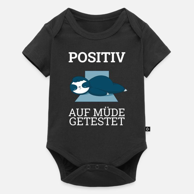 Positif testé sur fatigué d’humour de sieste - Body à manches courtes Premium Bébé - noir