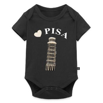 j’aime la ville de Pise Tour Italie cadeau - Body à manches courtes Premium Bébé - noir - Devant