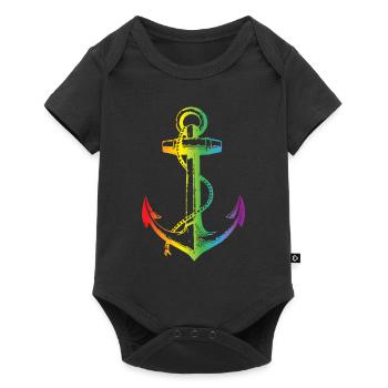 Rainbow Regenbogen Pride Homosexual Kleidung Mann - Baby Premium Kurzarmbody - Schwarz - Vorne
