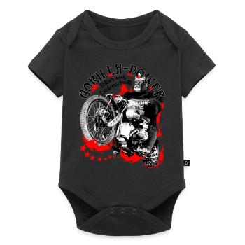 Gorilla Biker- Motard passionné - Body à manches courtes Premium Bébé - noir - Devant