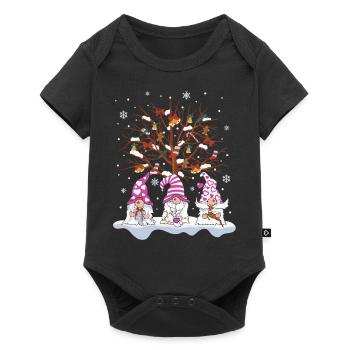 Trois gnomes nordiques Hiver Noël Schwedisc - Body à manches courtes Premium Bébé - noir - Devant