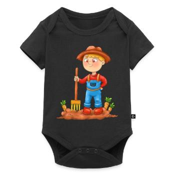Landmand Landmand - Premium kortærmet baby-body  - sort - Foran