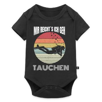 Mir Reichts Ich Geh Tauchen Retro Taucher - Baby Premium Kurzarmbody - Schwarz - Vorne