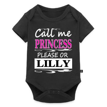 My name is Lilly Princess Lilly Girl Gift - Baby Premium short-sleeve bodysuit - black - Front