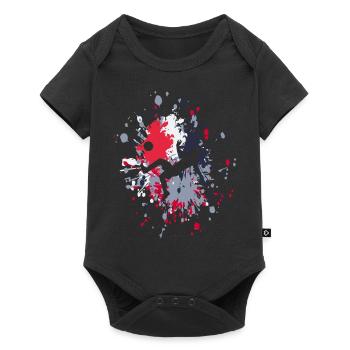 Ciseaux de football Kick Flash Kick Color Splash - Body à manches courtes Premium Bébé - noir - Devant