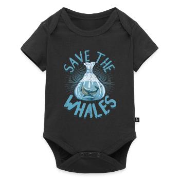 Sauvez les baleines - Body à manches courtes Premium Bébé - noir - Devant