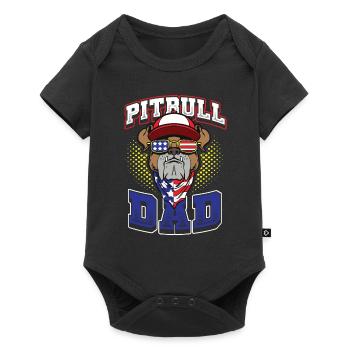 American Pitbull Dad July 4 - Baby Premium short-sleeve bodysuit - black - Front