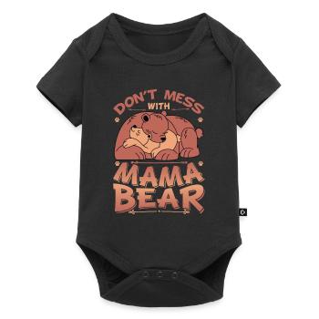 Ne jouez pas avec Mama Bear - Body à manches courtes Premium Bébé - noir - Devant