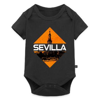 Sevilla Spanien Stadt Skyline Heimat Liebe Urlaub - Baby Premium Kurzarmbody - Schwarz - Vorne