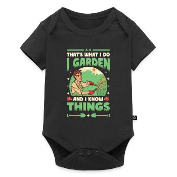 C’est ce que je fais, je jardine et je sais des choses - Body à manches courtes Premium Bébé - noir - Devant
