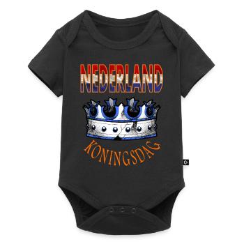 Koningsdag célèbre l’idée cadeau Pays-Bas Hollande - Body à manches courtes Premium Bébé - noir - Devant