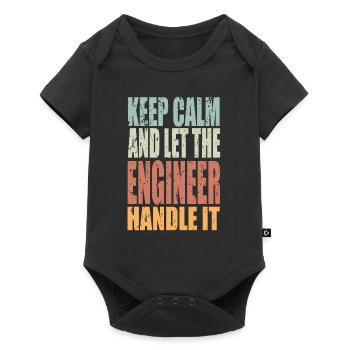 Keep Calm Engineer Saying Engineer Gift - Baby Premium short-sleeve bodysuit - black - Front