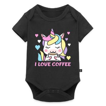 I Love Coffee Potions Woman Unicorn Women Caffeine - Baby Premium short-sleeve bodysuit - black - Front