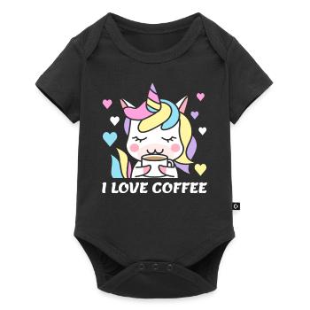 I Love Coffee Potions Woman Unicorn Women Caffeine - Baby Premium short-sleeve bodysuit - black - Front
