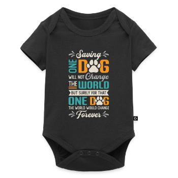 Sauver One Dogs World Animal Rescue, Dog House - Body à manches courtes Premium Bébé - noir - Devant
