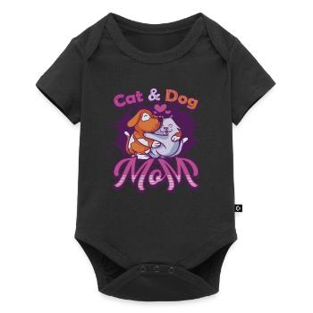 Cat and dog mother, pets. - Baby Premium short-sleeve bodysuit - black - Front