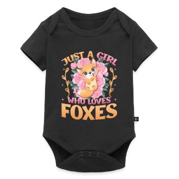 Just a girl who loves foxes - Fox Girls - Baby Premium short-sleeve bodysuit - black - Front