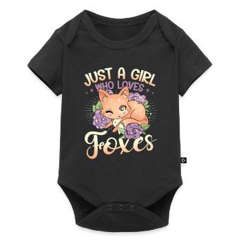 Just a girl who loves foxes - Fox Girls - Baby Premium short-sleeve bodysuit - black - Front