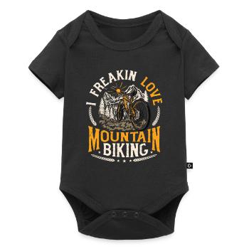 I FREAKIN LOVE Mountain Bike MTB - Baby Premium short-sleeve bodysuit - black - Front