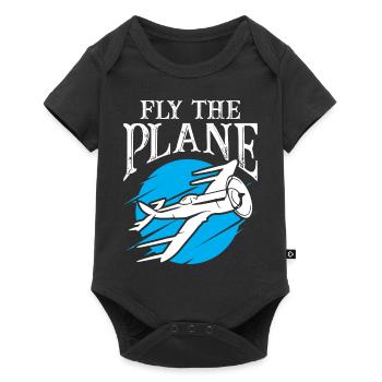 Fly The Plane - Baby Premium short-sleeve bodysuit - black - Front