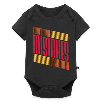 Date Mistakes Quote Logo - Baby Premium short-sleeve bodysuit - black - Front