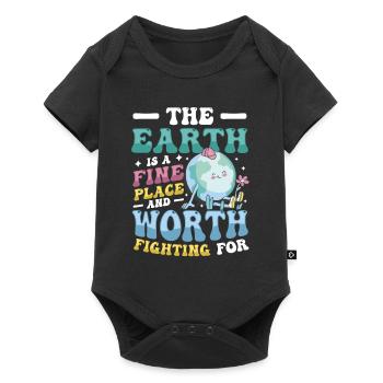 La terre qui en vaut la peine, pour le jour de la terre. - Body à manches courtes Premium Bébé - noir - Devant