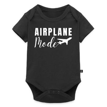 FLUGZEUGMODUS. REISEURLAUB - Baby Premium Kurzarmbody - Schwarz - Vorne