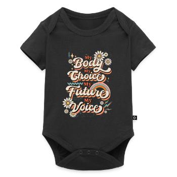 My Voice My Body My Choice My Future Feminist - Baby Premium short-sleeve bodysuit - black - Front