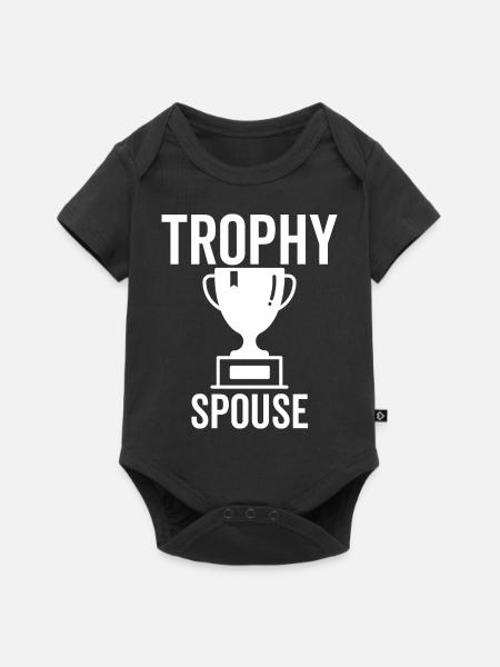Trophäen-Ehepartner - Baby Premium Kurzarmbody - Schwarz