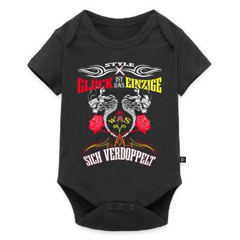 Citation du Japon avec Asian Dragon Tattoo et Rose - Body à manches courtes Premium Bébé - noir - Devant