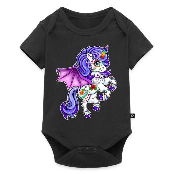 Licorne Halloween 2022 - Body à manches courtes Premium Bébé - noir - Devant