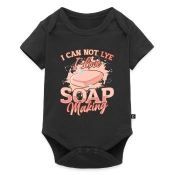 Je ne peux pas lessiver J’aime faire du savon - Body à manches courtes Premium Bébé - noir - Devant