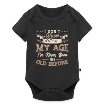 Je ne sais pas comment me comporter. - Body à manches courtes Premium Bébé - noir - Devant